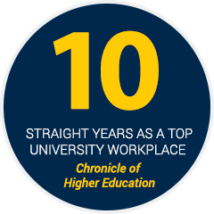 10 straight years as a top university workplace - Chronicle of Higher Education
